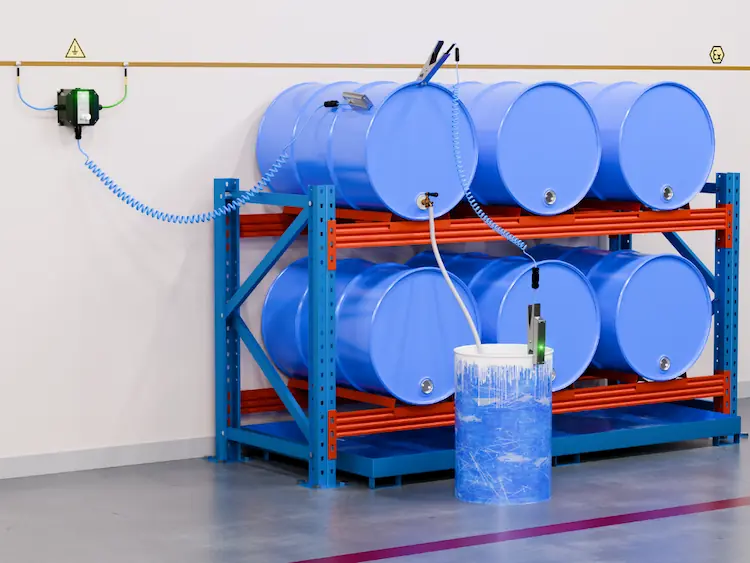 Drum filling using a Bond-Rite REMOTE and Bond-Rite EZ