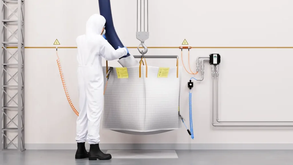FIBC Type C powder filling